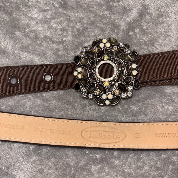 Talbots Brown Belt with Ornate Buckle - Picture 3 of 7